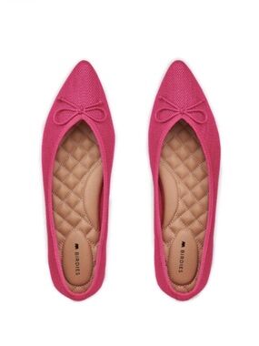 Birdies Goldfinch Flats - Raspberry Raffia